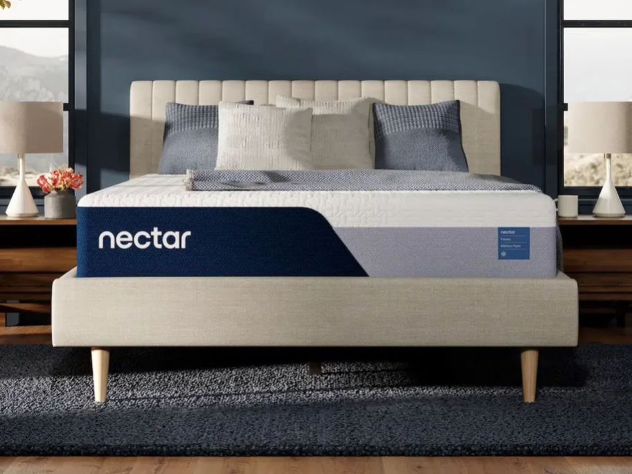 Nectar 12" Cooling Memory Foam Mattress in bedroom