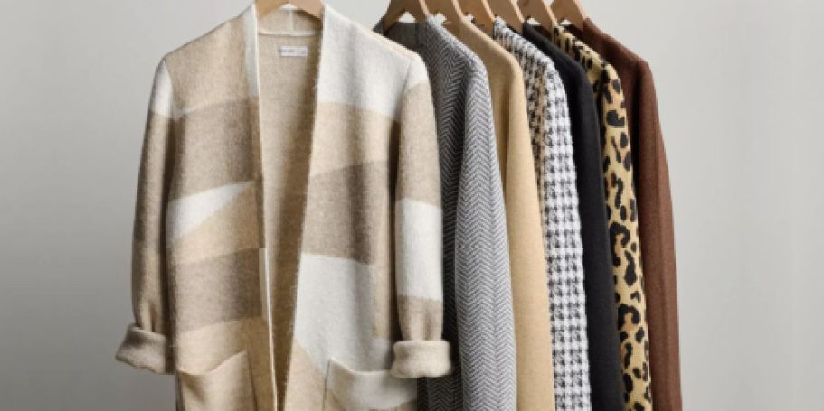 Nine West Coatigan from $26.99 on Kohls.com (+ Cozy Women’s Sweaters from $12)