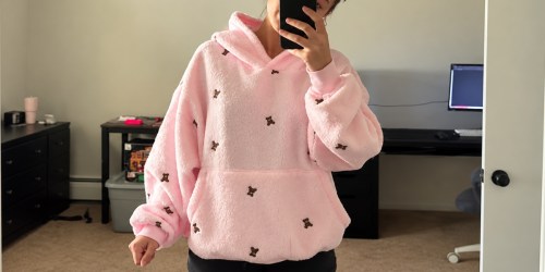 Cozy Plush Hoodies Under $9 at Walmart (Regularly $20) – Cute Embroidered Designs!