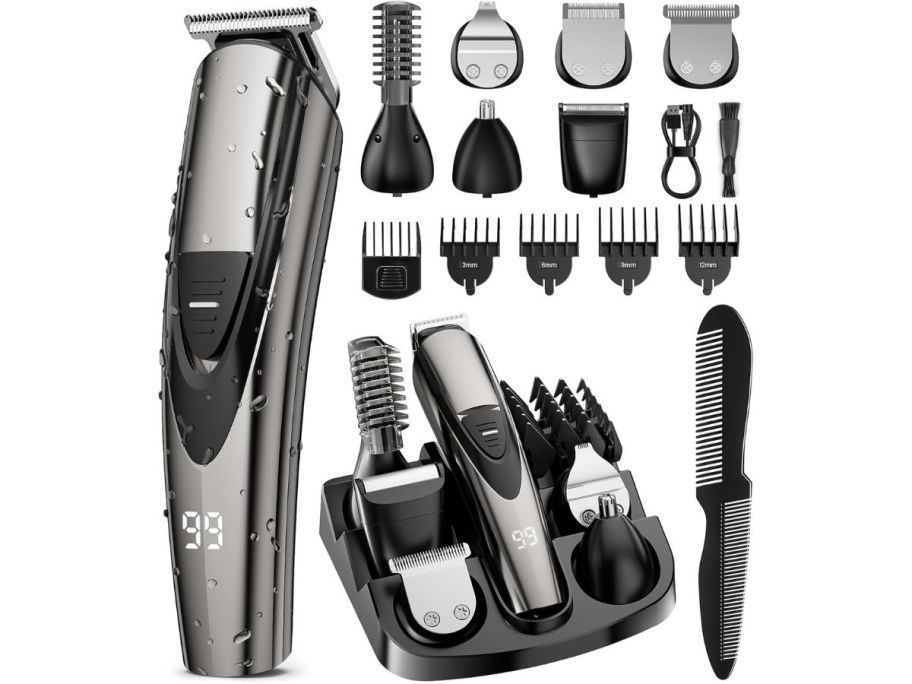 A black electric razor kit