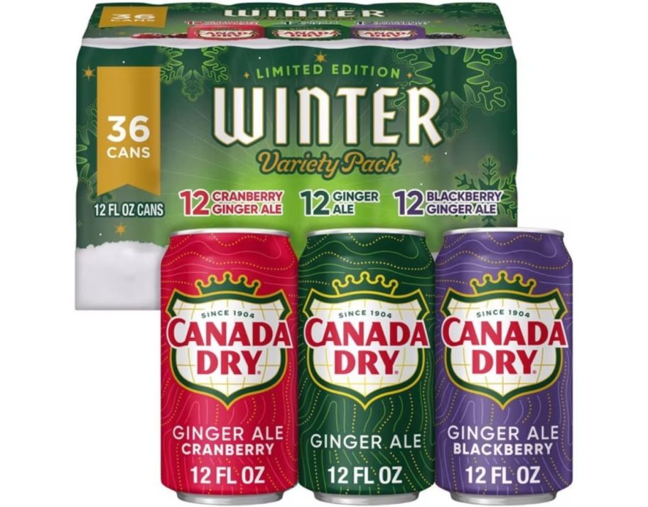 Canada Dry Winter Variety Pack 12oz Cans 36-Count