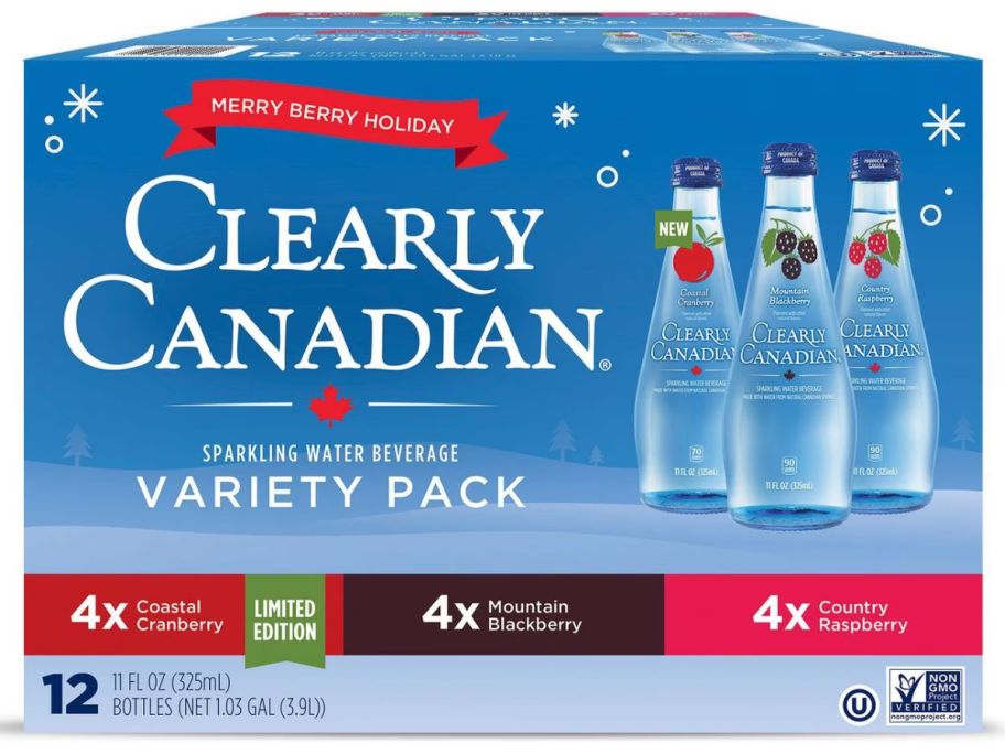 Clearly Canadian Merry Berry Holiday 11oz Variety Pack 12-Count