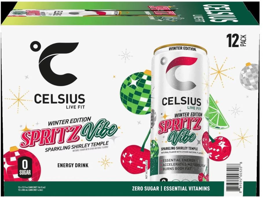 CELSIUS Sparkling Winter Spritz Energy Drink 12oz Cans 12-Count