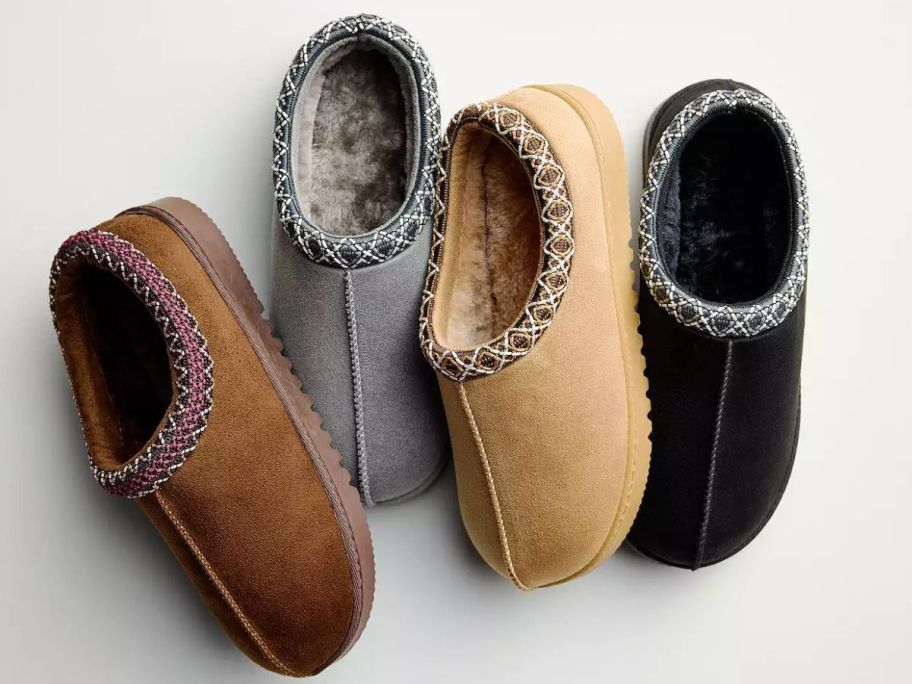 4 different color Sonoma Clog Slippers