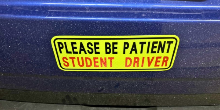 Student Driver Car Magnets 4-Pack Just $3.99 on Amazon