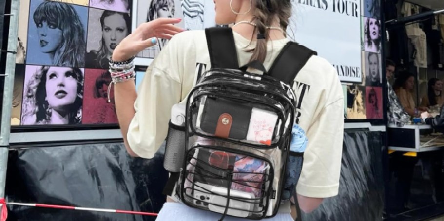 Clear Backpack Just $9.99 on Amazon (Great for Concerts & Sporting Events)