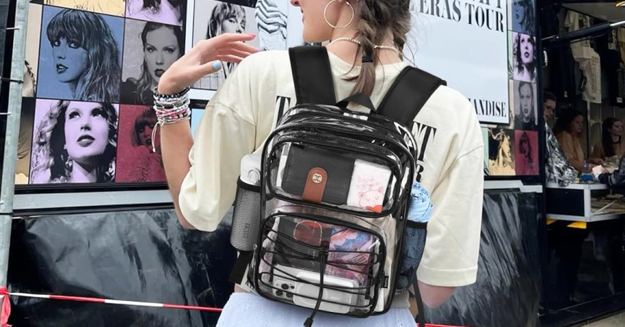 Clear Backpack Just $9.99 on Amazon (Great for Concerts & Sporting Events)