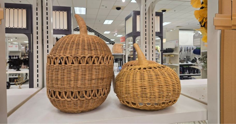 Threshold Rattan Loop Accent Pumpkins