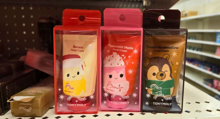 three different hand creams 