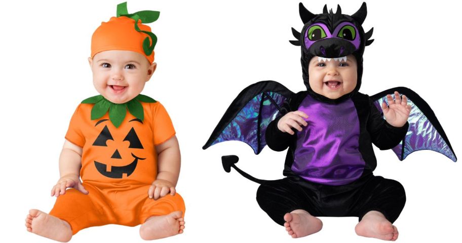 Way To Celebrate Jack O' Lantern and Baby Dragon Infant Halloween Costume