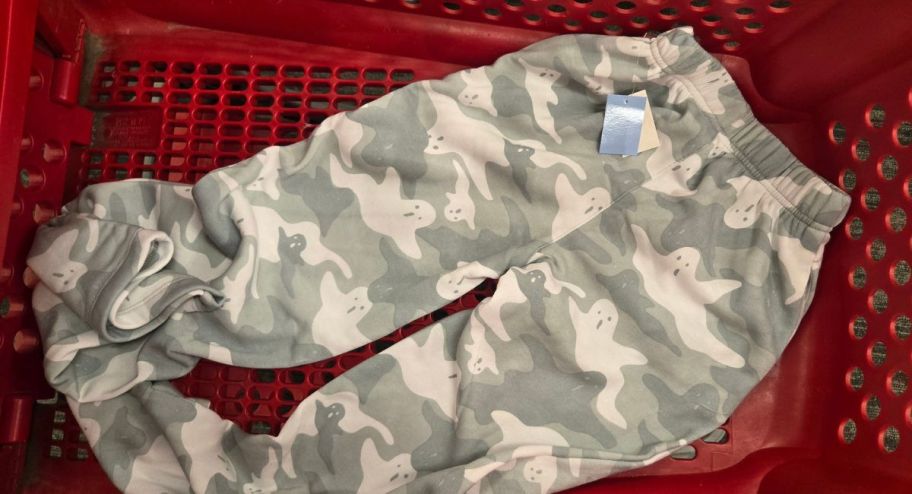 Women's Camo Ghost Straight Leg Graphic Lounge Pants inside of Target shopping cart