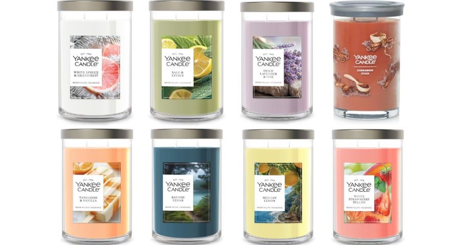 several Yankee Candle Jars
