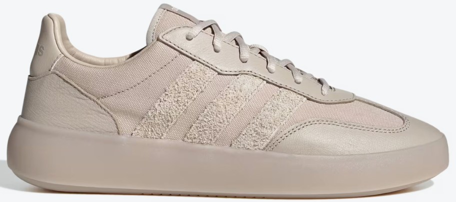 solid light brown adidas sneaker
