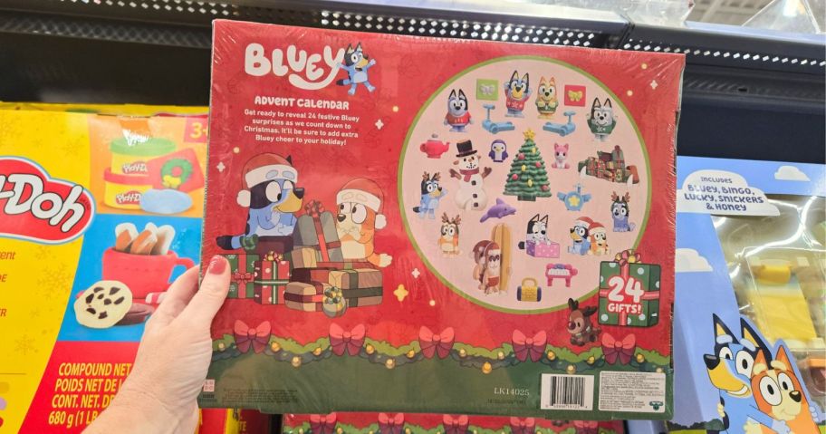 bluey advent calendar in hand in store