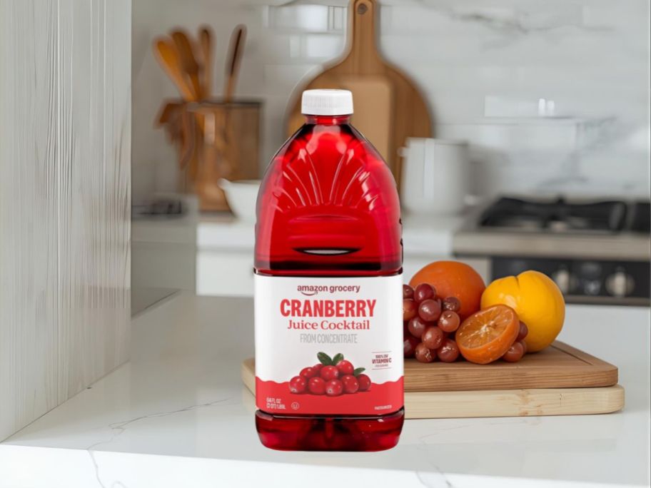 bottle of cranberry juice