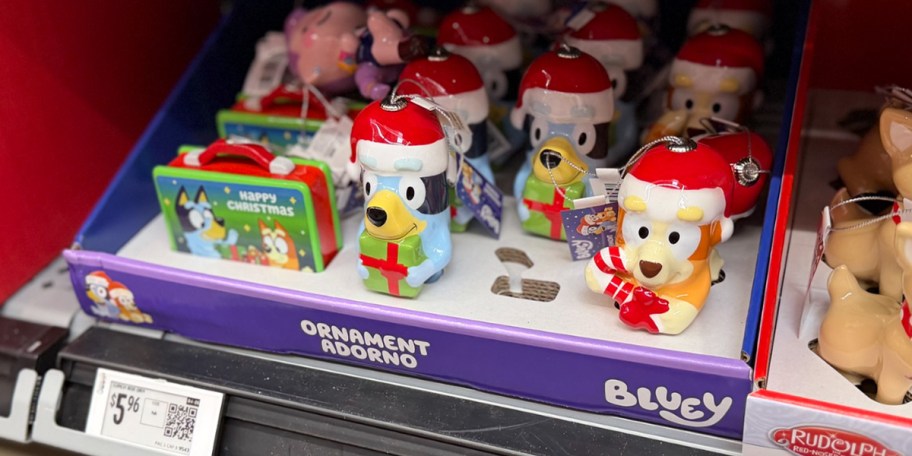 bluey figure ornaments in box