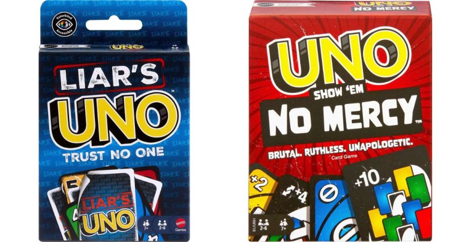 Liar&rsquo;s UNO and UNO Show &lsquo;em No Mercy Card Game