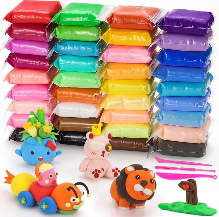 kids modeling clay