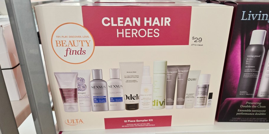 clean hair heroes box on shelf 