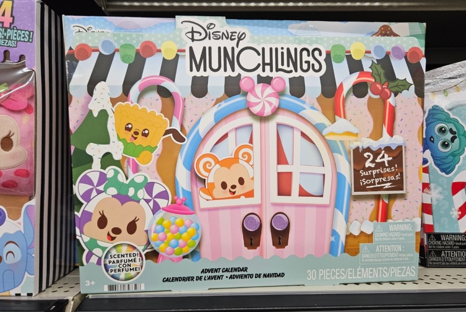 munchlings advent calendar on a store shelf