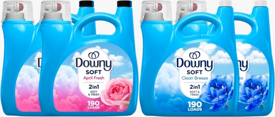 four downy fabric softeners