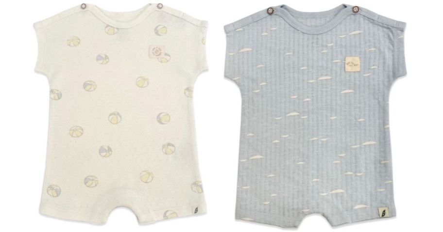 2 easy-peasy Baby Organic Cotton Knit Boatneck Rompers