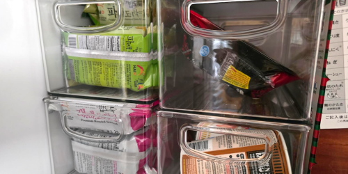 Stackable Pantry & Refrigerator Storage Bins 4-Pack Only $11.99 on Amazon (Reg. $26)