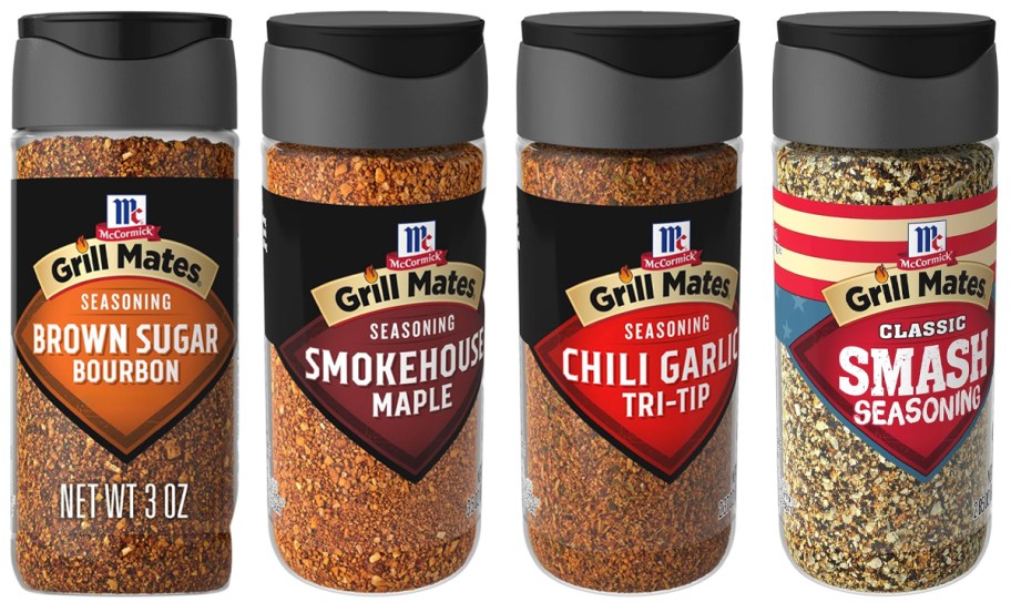 four grillmates seasoning bottles 