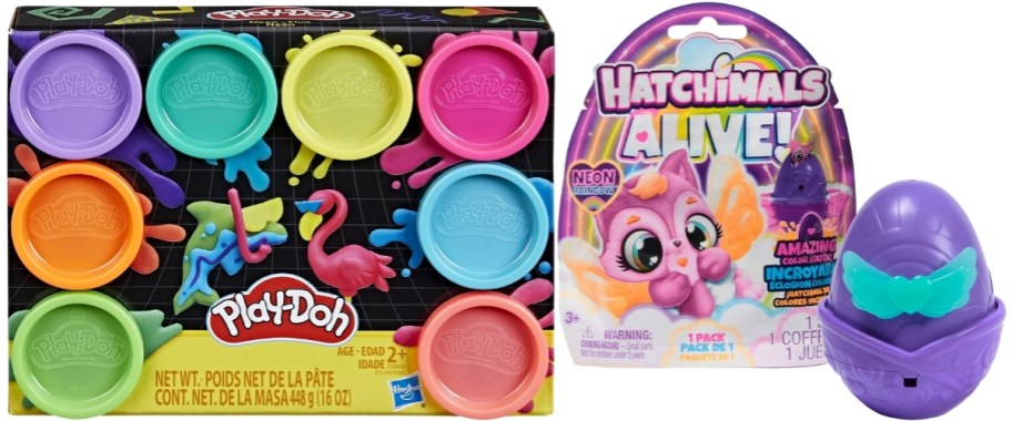 8 piece play doh set an hatchimal