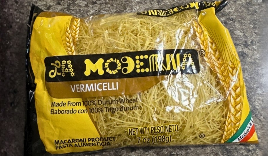 a bag of vermicelli noodles