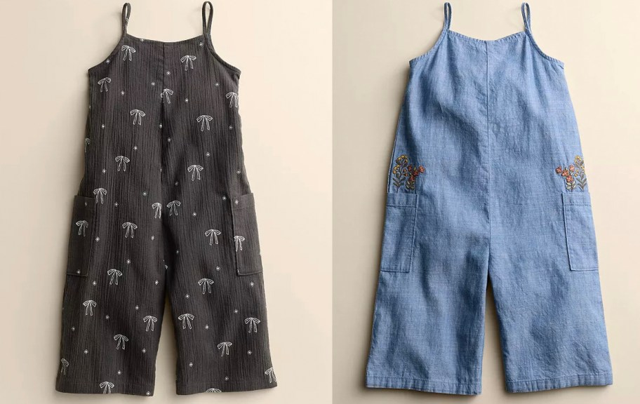 black and blue girls jumpsuits