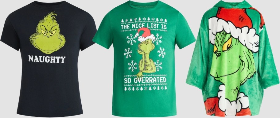 3 mens grinch graphic tops