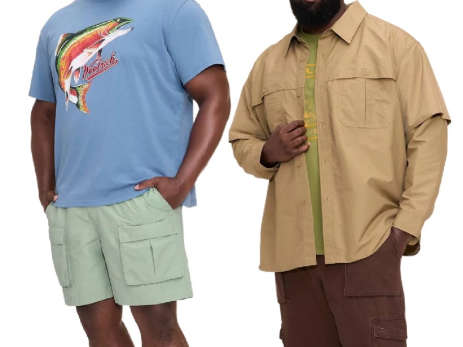 Two men wearing clothing from Target.