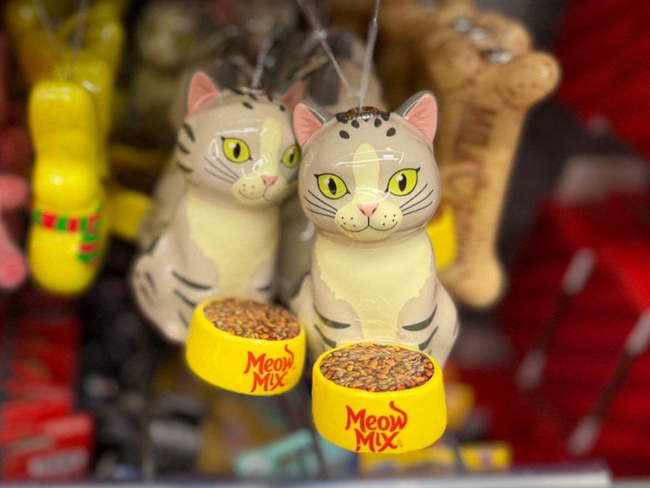 meow mix cat ornament