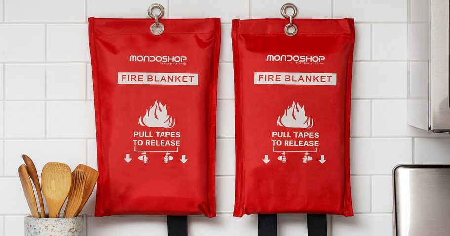 TWO Emergency Fire Blankets Only $9.99 on Amazon (Faster Than a Fire Extinguisher!)