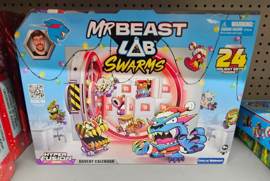 Mr Beast advent calendar on a store shelf