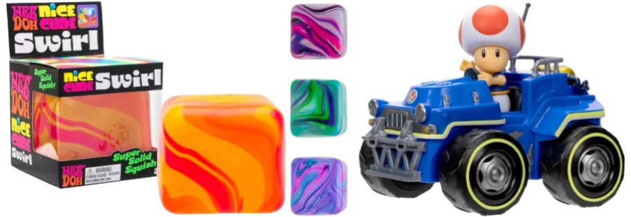 nee doh cube and super mario toy