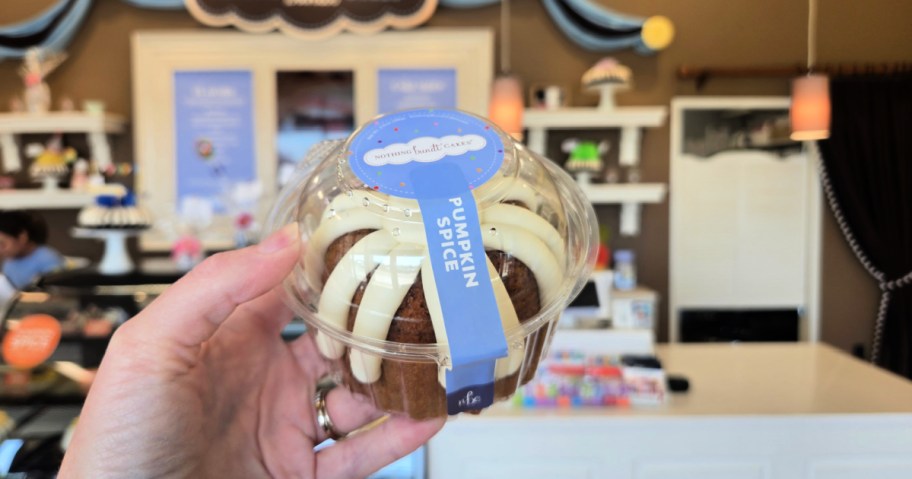 nothing bundt cakes bundtlet in hand