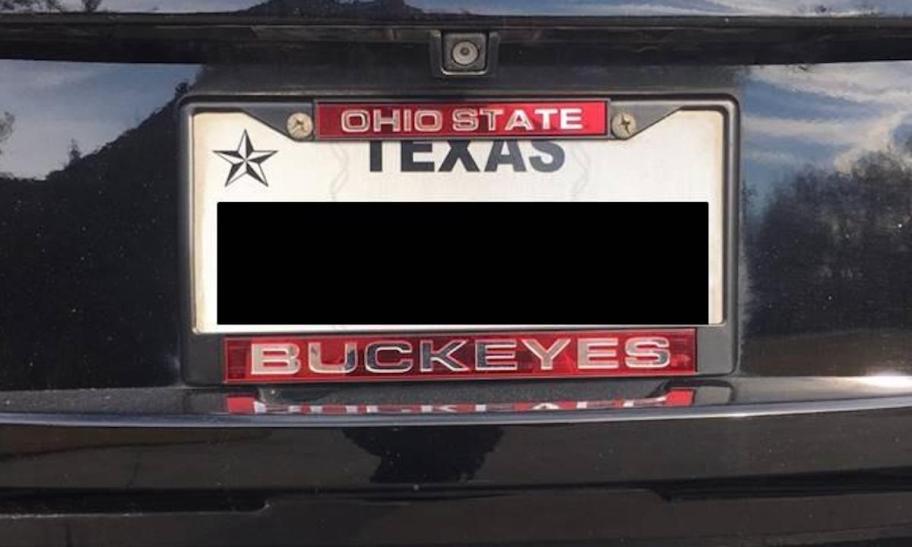 ohio state buckeyes license plate cover 