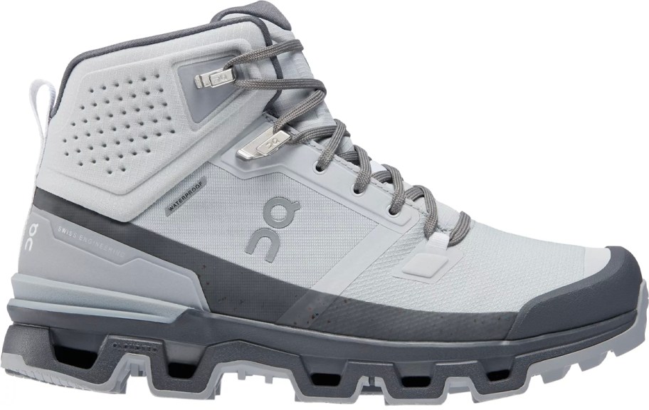 gray high top on sneaker 