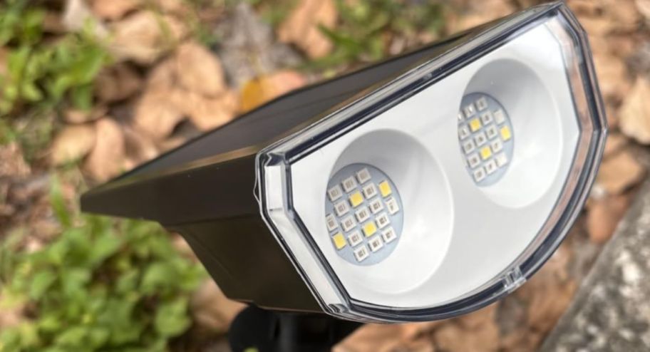 outside light fixture displayed on the grass