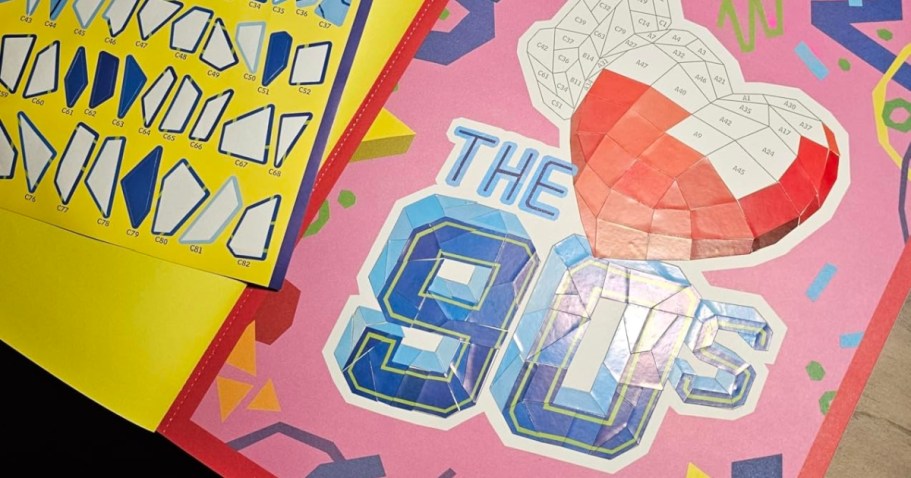 Nostalgic Paint By Sticker 90’s Edition Book on Amazon (Will Sell Out!)