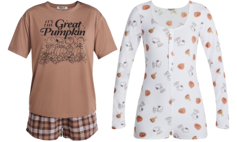 peanuts halloween pajamas and rompers