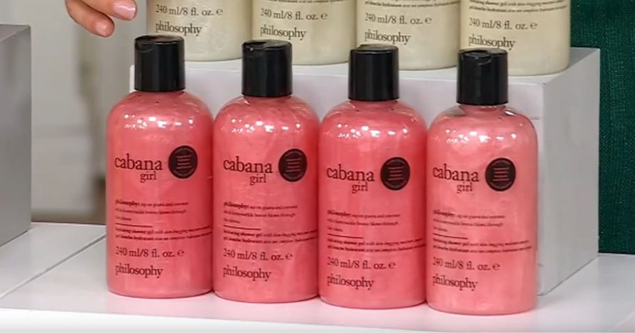philosophy 4-Piece 8oz Island Escape Shower Gels on display