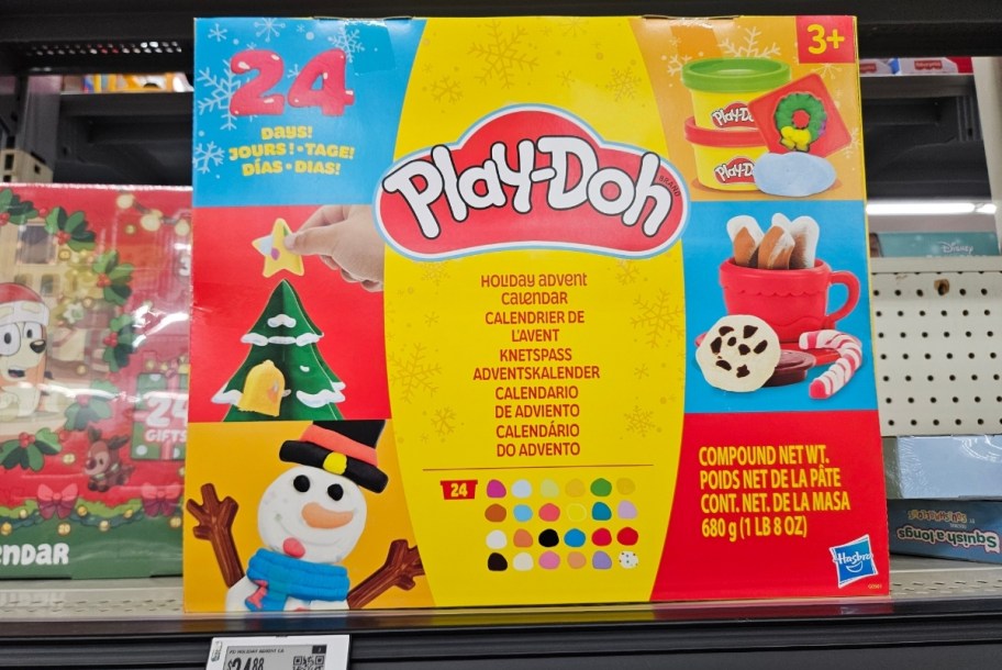 play-dohadvent calendar on a store shelf