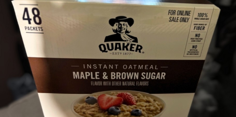 Quaker Instant Oatmeal 48-Count Just $10 Shipped on Amazon
