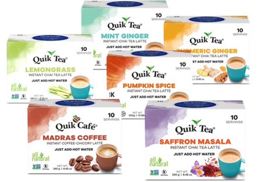 6 quik tea pods boxes