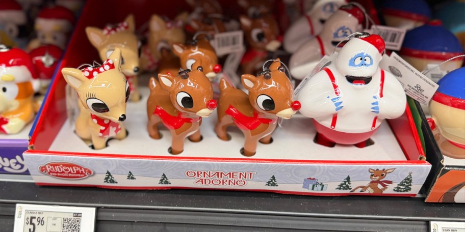 rudolph character figures in box 