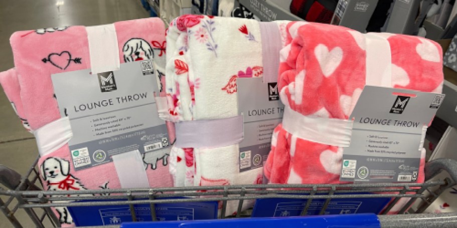 Sam’s Club Valentine’s Day Throw Blankets from $10.98