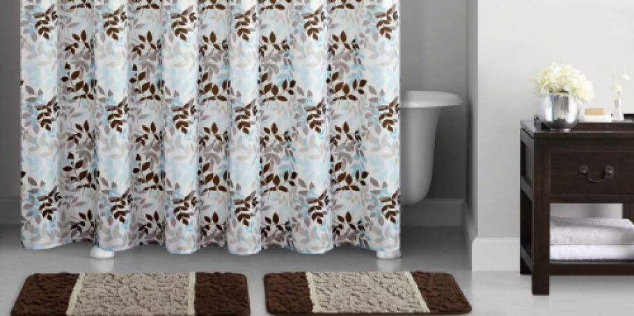 Shower Curtain Accessory Set w/ Bath Mats Only $10.92 on Walmart.com